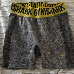 Gymshark Athletic Shorts Gray and Yellow Performance Fit
